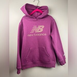 New Balance Hoodie Purple With Gold Logo Girls Size Small 7/8